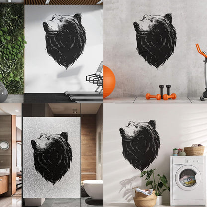 Wall Decals Pvc Bear Head Grizzly Wild Animal Urban Car Body Decoration