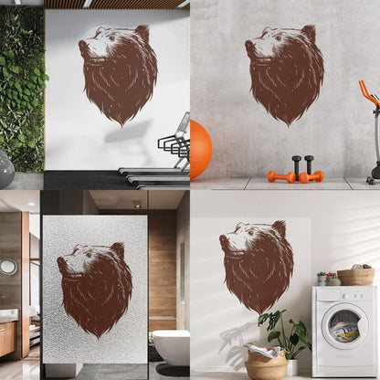 Wall Decals Pvc Bear Head Grizzly Wild Animal Urban Car Body Decoration
