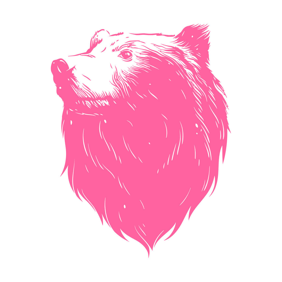 Wall Decals Pvc Bear Head Grizzly Wild Animal Urban Car Body Decoration