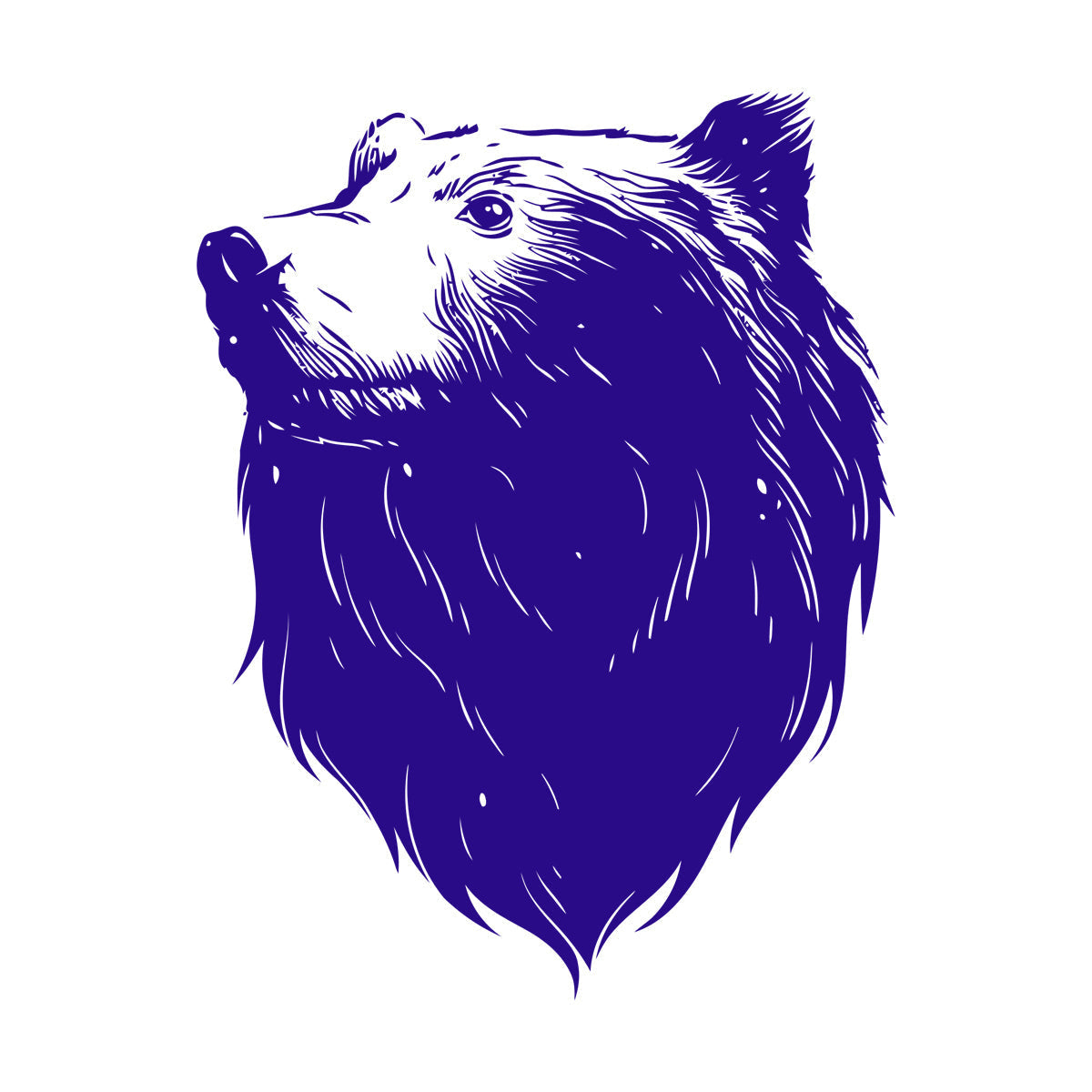 Wall Decals Pvc Bear Head Grizzly Wild Animal Urban Car Body Decoration