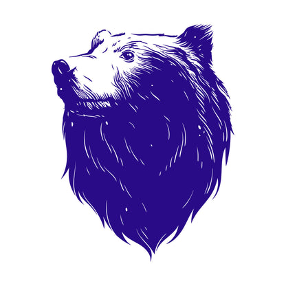 Wall Decals Pvc Bear Head Grizzly Wild Animal Urban Car Body Decoration