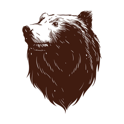 Wall Decals Pvc Bear Head Grizzly Wild Animal Urban Car Body Decoration