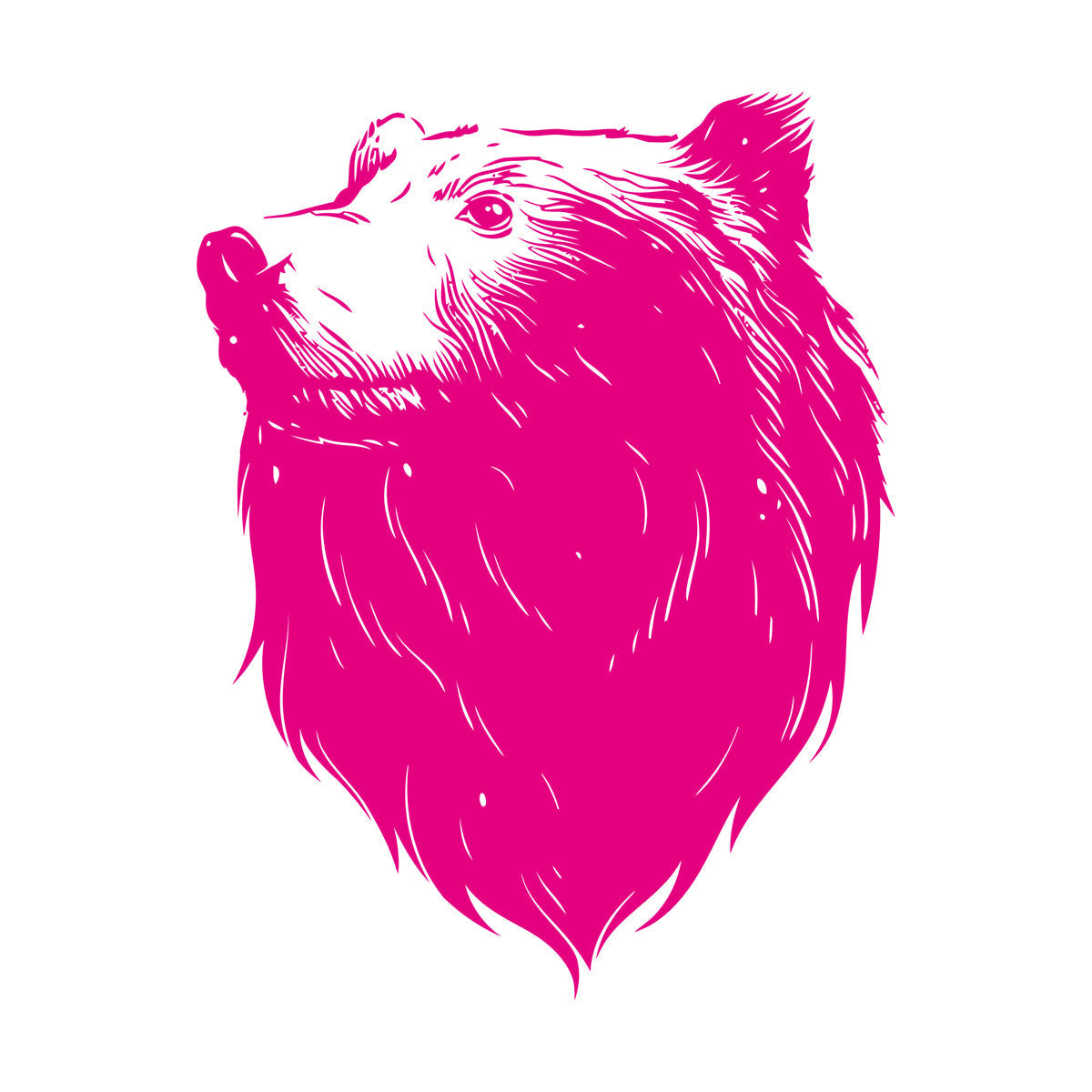 Wall Decals Pvc Bear Head Grizzly Wild Animal Urban Car Body Decoration