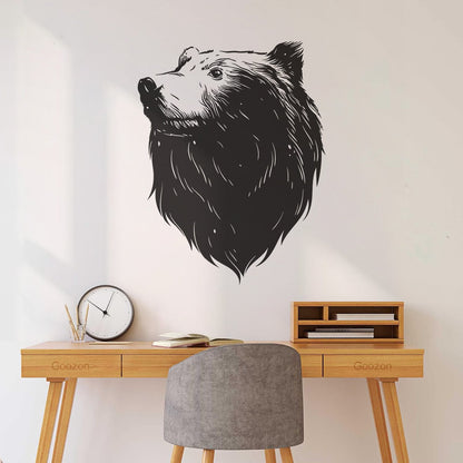 Wall Decals Pvc Bear Head Grizzly Wild Animal Urban Car Body Decoration