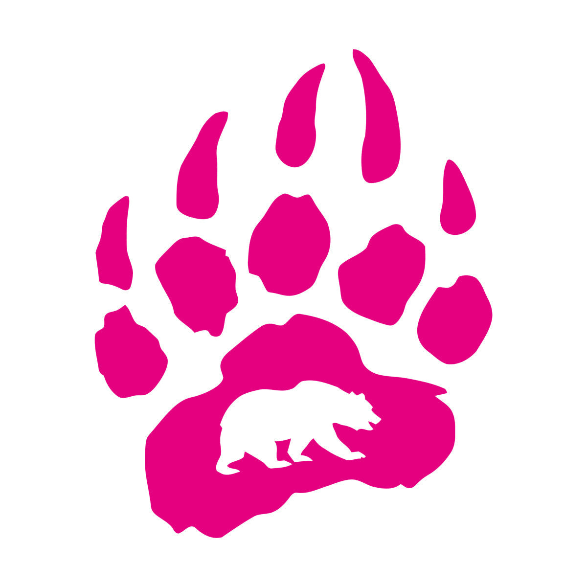 Vinyl Wall Stickers Bear Paw Claws Predator Animal Forest Store Decoration