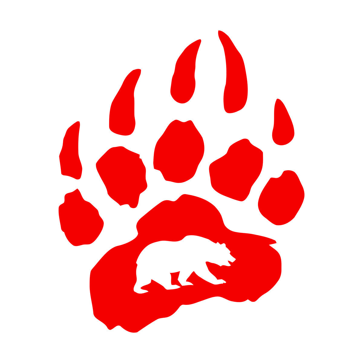 Vinyl Wall Stickers Bear Paw Claws Predator Animal Forest Store Decoration