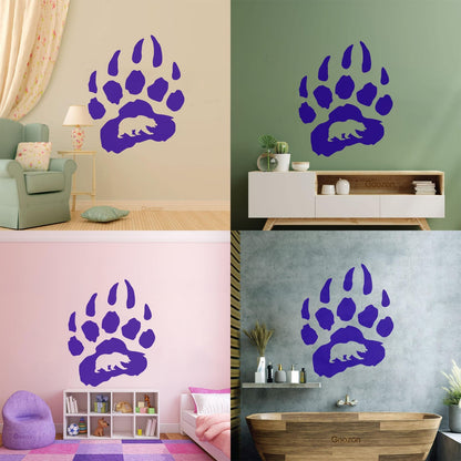 Vinyl Wall Stickers Bear Paw Claws Predator Animal Forest Store Decoration
