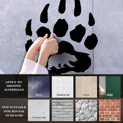 Vinyl Wall Stickers Bear Paw Claws Predator Animal Forest Store Decoration