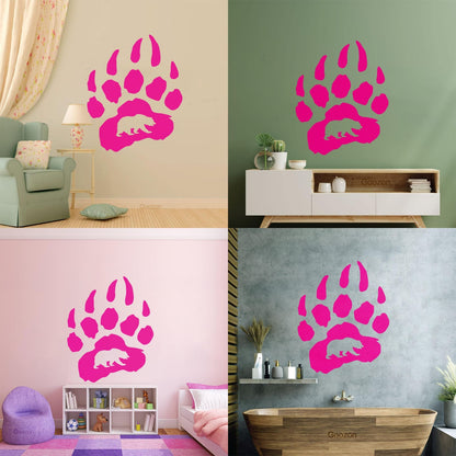 Vinyl Wall Stickers Bear Paw Claws Predator Animal Forest Store Decoration