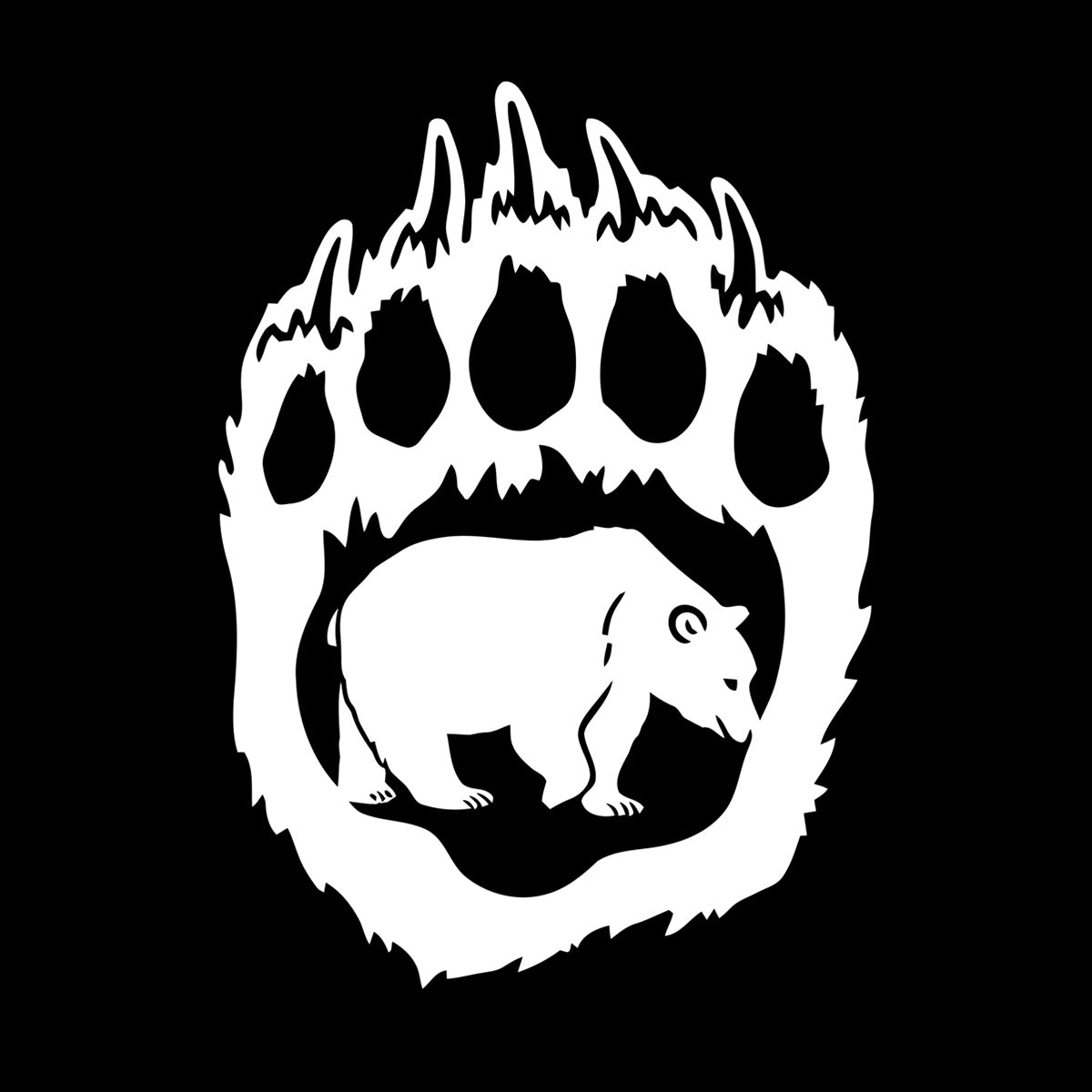 Bear'S Paw Predator Animal Forest Vinyl Wall Decals Removable Without Leaving Glue