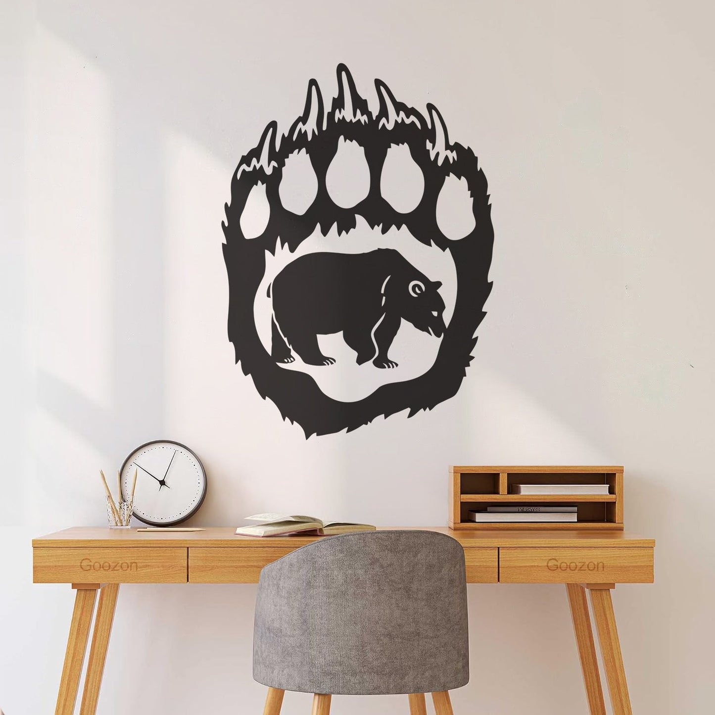 Bear'S Paw Predator Animal Forest Vinyl Wall Decals Removable Without Leaving Glue