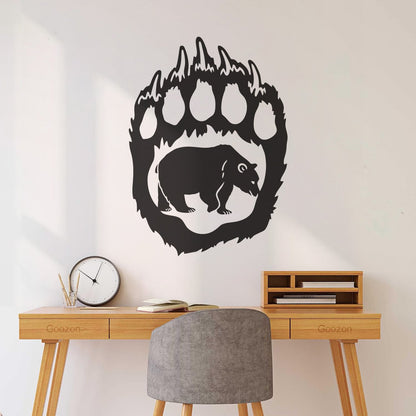 Bear'S Paw Predator Animal Forest Vinyl Wall Decals Removable Without Leaving Glue