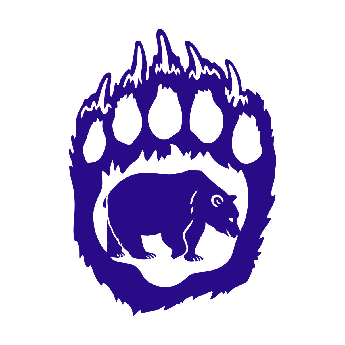 Bear'S Paw Predator Animal Forest Vinyl Wall Decals Removable Without Leaving Glue