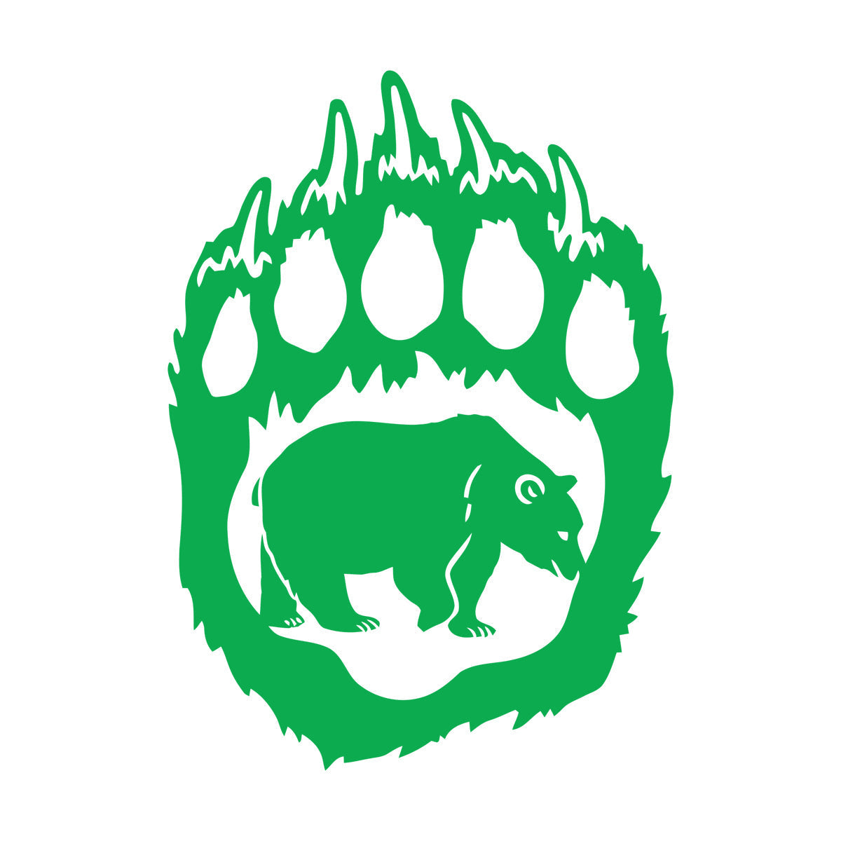 Bear'S Paw Predator Animal Forest Vinyl Wall Decals Removable Without Leaving Glue
