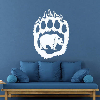 Bear'S Paw Predator Animal Forest Vinyl Wall Decals Removable Without Leaving Glue