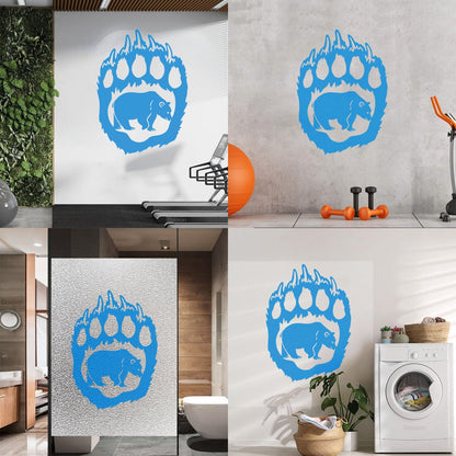 Bear'S Paw Predator Animal Forest Vinyl Wall Decals Removable Without Leaving Glue