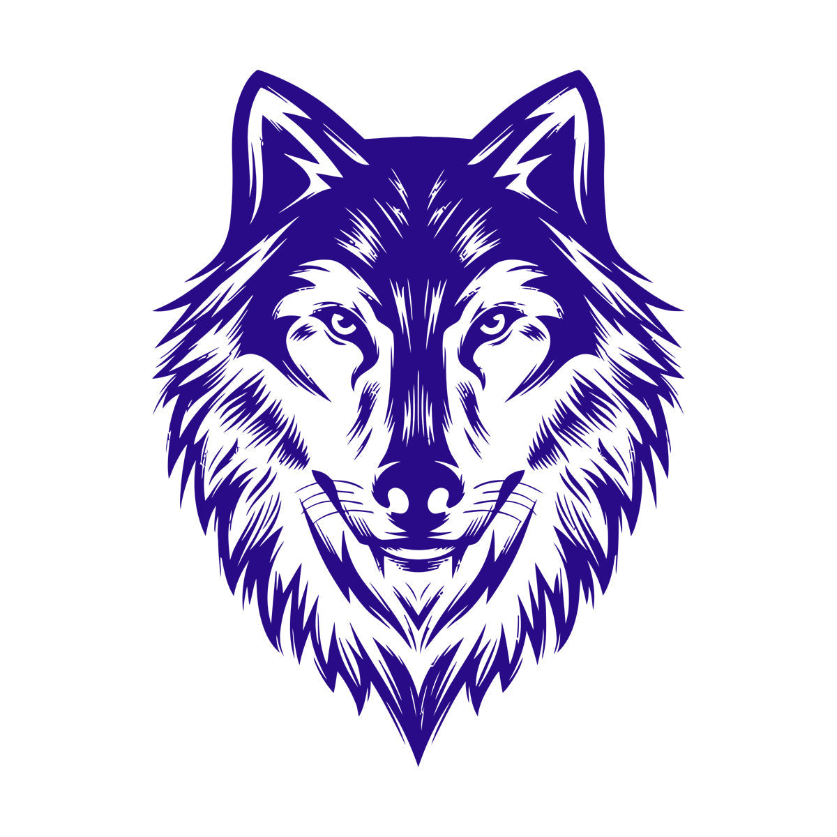 Wall Vinyl Sticker Decor Beautiful Wolf Head Wild Animal Face Self Adhesive