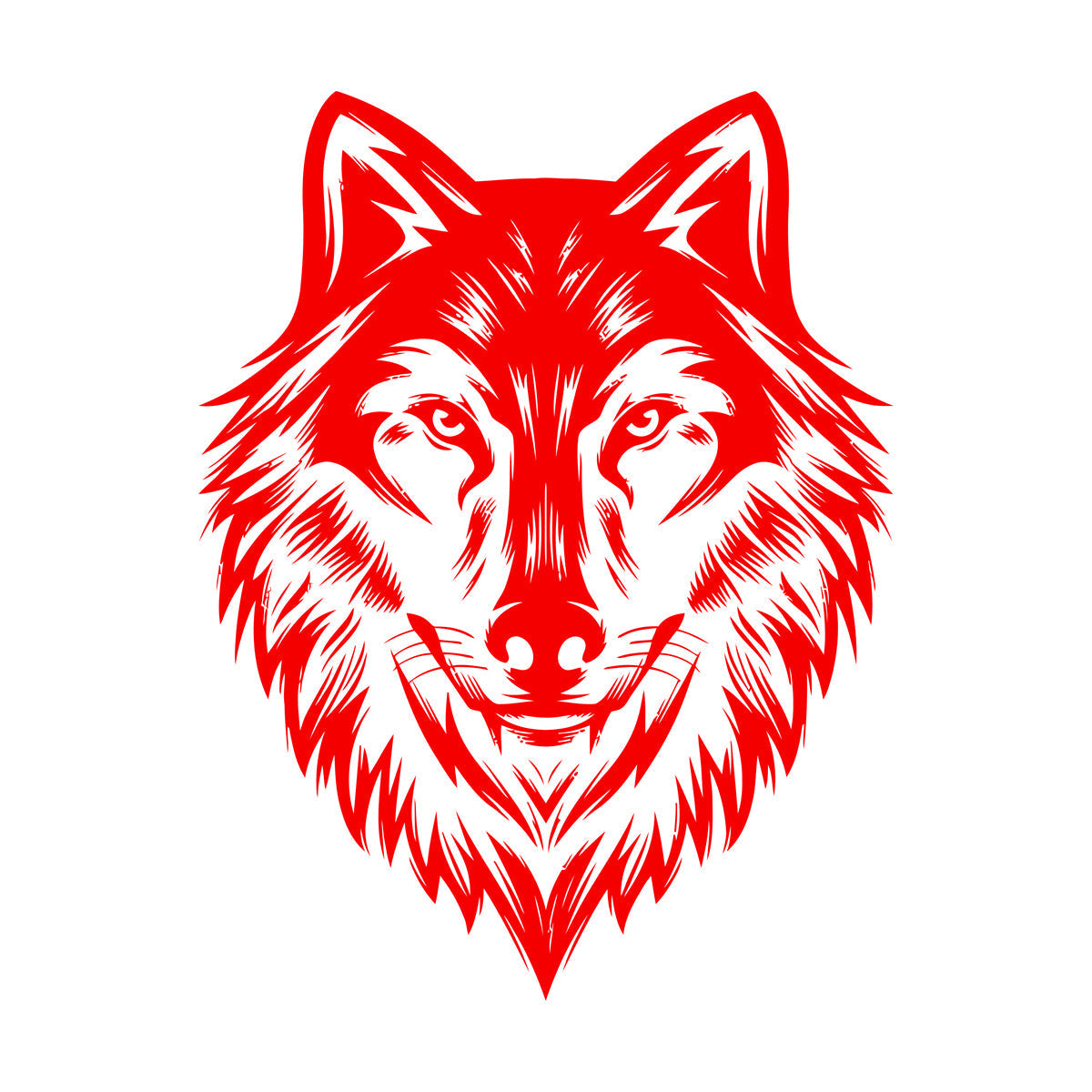 Wall Vinyl Sticker Decor Beautiful Wolf Head Wild Animal Face Self Adhesive