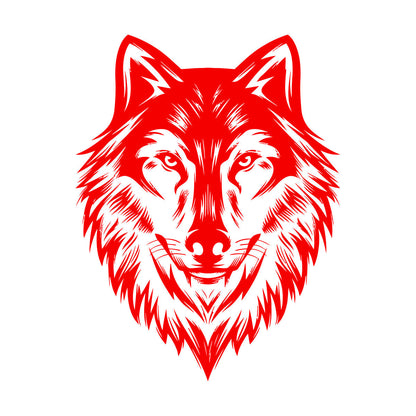 Wall Vinyl Sticker Decor Beautiful Wolf Head Wild Animal Face Self Adhesive