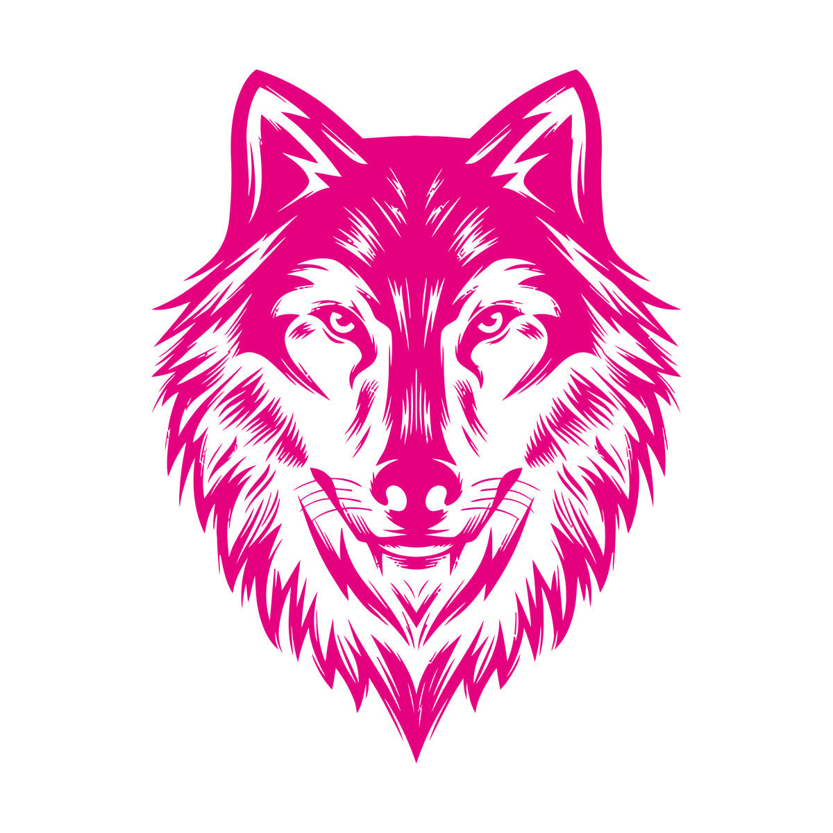 Wall Vinyl Sticker Decor Beautiful Wolf Head Wild Animal Face Self Adhesive