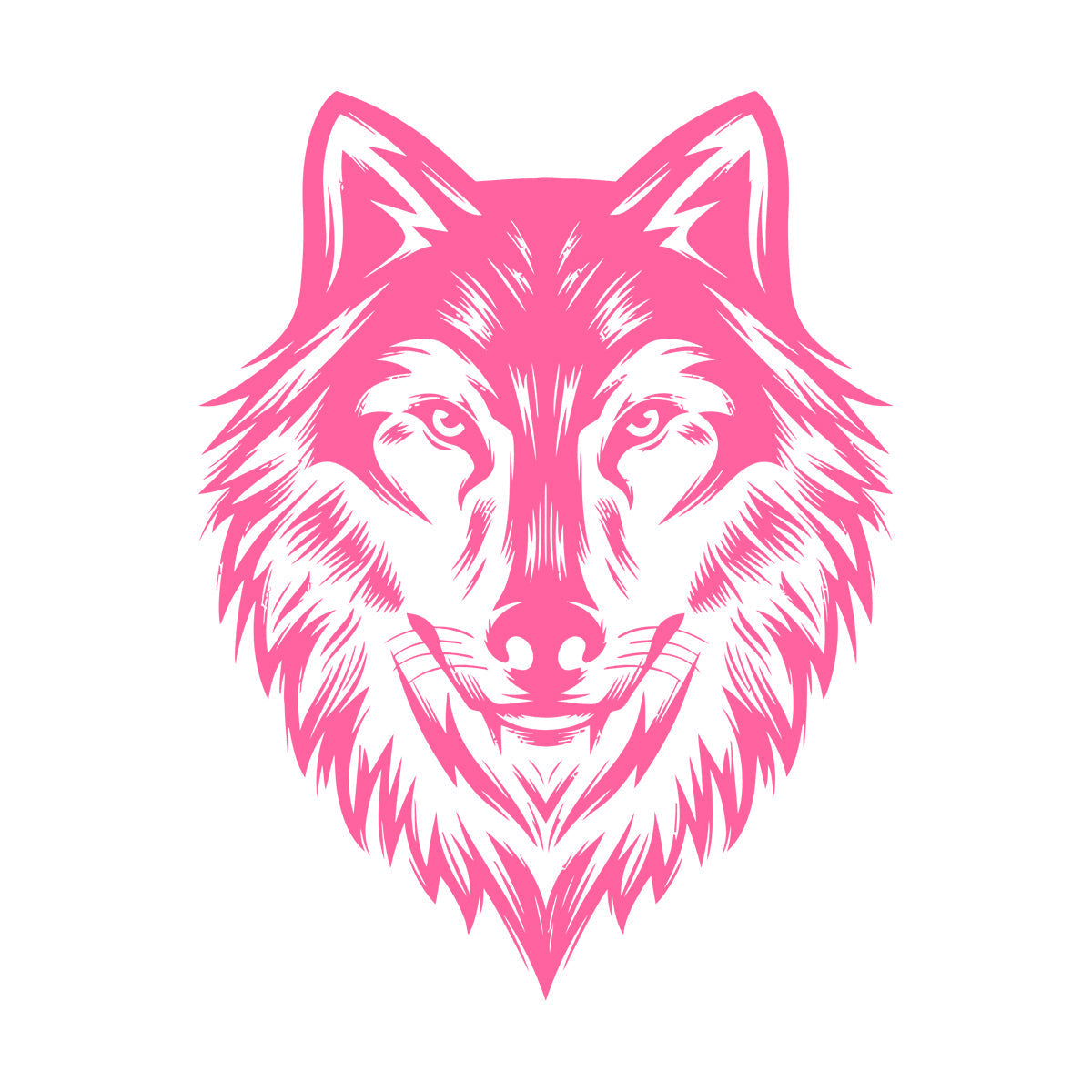 Wall Vinyl Sticker Decor Beautiful Wolf Head Wild Animal Face Self Adhesive