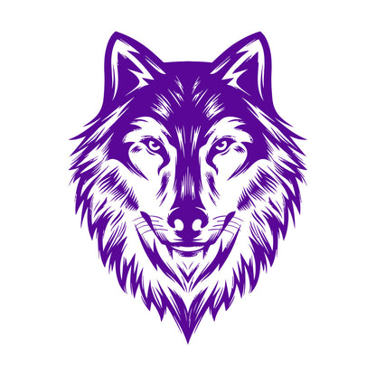 Wall Vinyl Sticker Decor Beautiful Wolf Head Wild Animal Face Self Adhesive