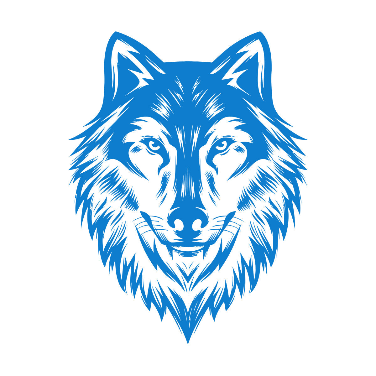 Wall Vinyl Sticker Decor Beautiful Wolf Head Wild Animal Face Self Adhesive