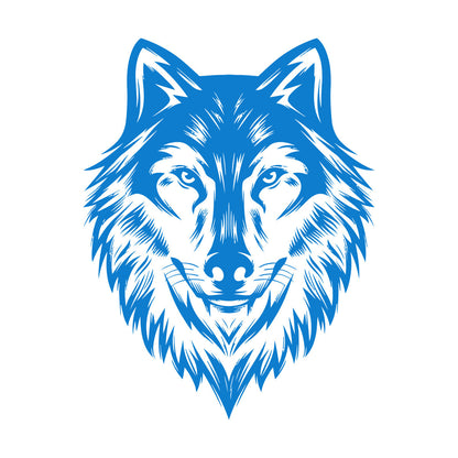 Wall Vinyl Sticker Decor Beautiful Wolf Head Wild Animal Face Self Adhesive