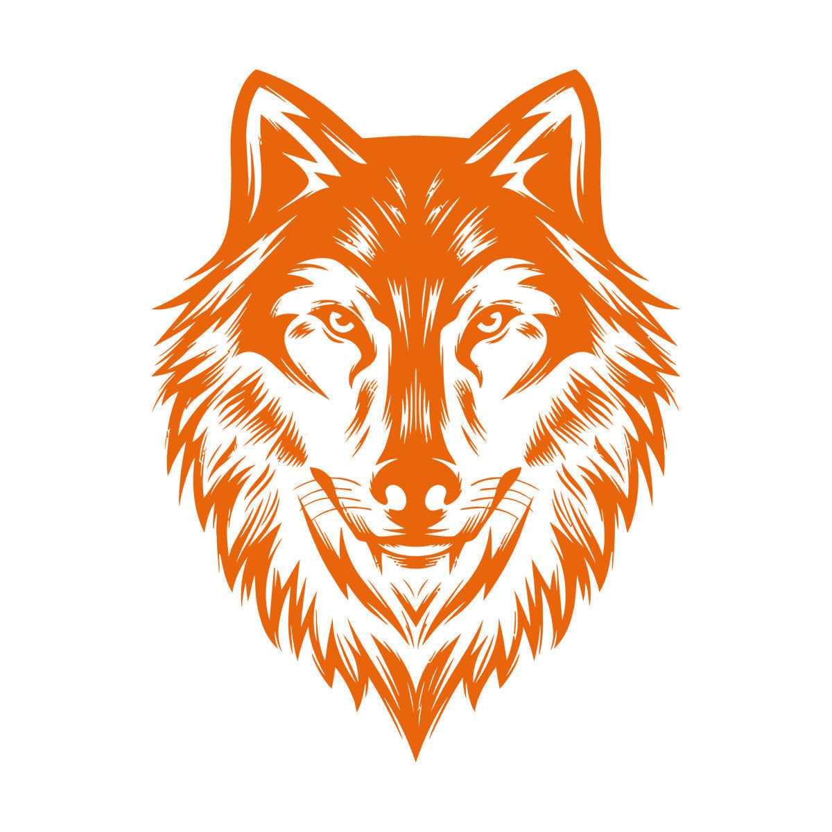 Wall Vinyl Sticker Decor Beautiful Wolf Head Wild Animal Face Self Adhesive