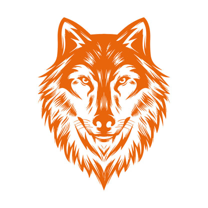 Wall Vinyl Sticker Decor Beautiful Wolf Head Wild Animal Face Self Adhesive