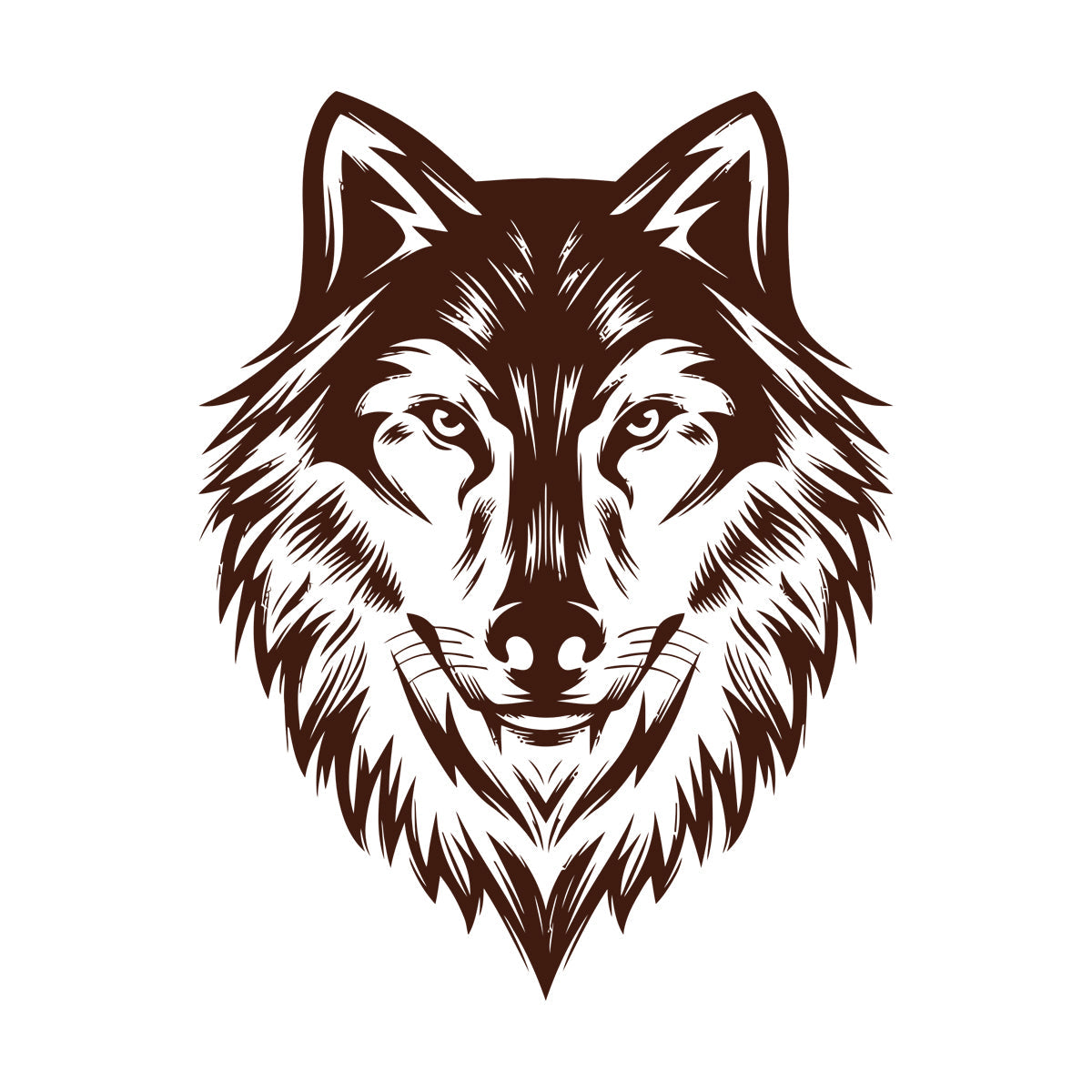Wall Vinyl Sticker Decor Beautiful Wolf Head Wild Animal Face Self Adhesive