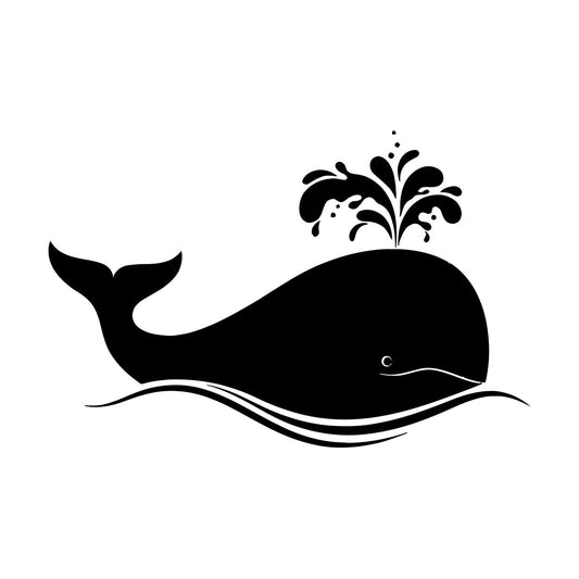 Wall Decals Paster Paper Big Blue Whale Cartoons Sea Animals Personalized Customization