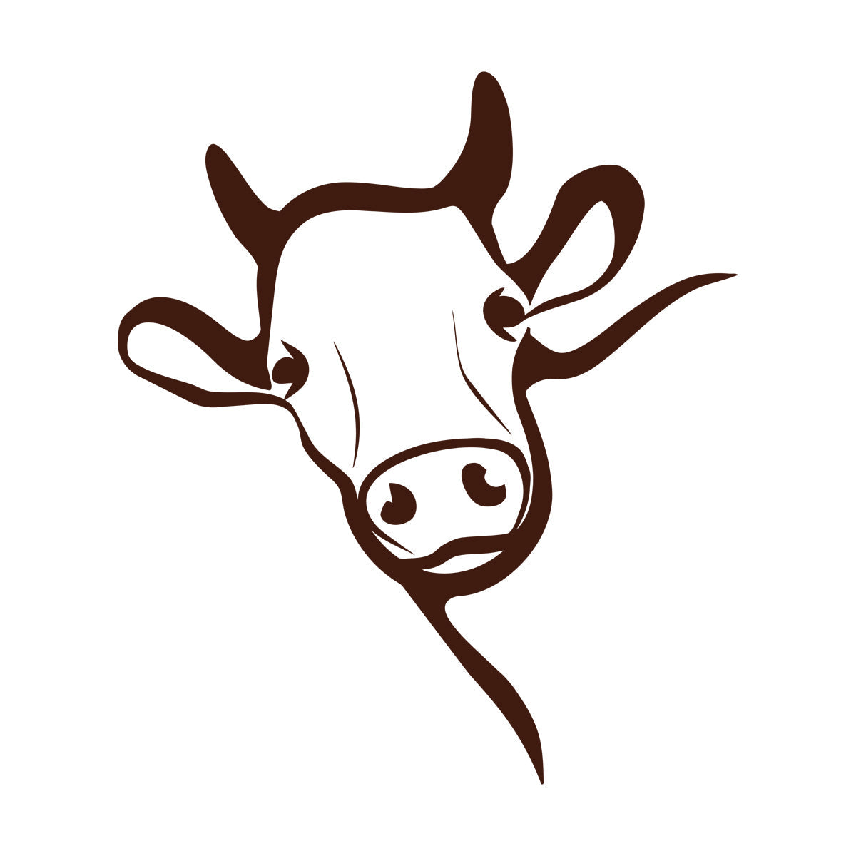 Wall Stickers Paster Paper Cartoon Animal Cow Head Funny Face Beef Meat Personalized Customization