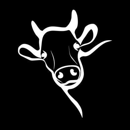 Wall Stickers Paster Paper Cartoon Animal Cow Head Funny Face Beef Meat Personalized Customization