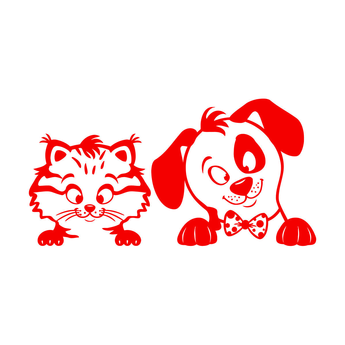 Lettering Stickers Cartoon Kitten Puppy Pets Animals Nursery Removable Without Leaving Glue