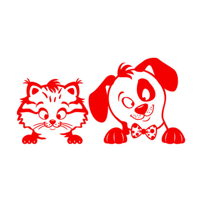 Lettering Stickers Cartoon Kitten Puppy Pets Animals Nursery Removable Without Leaving Glue