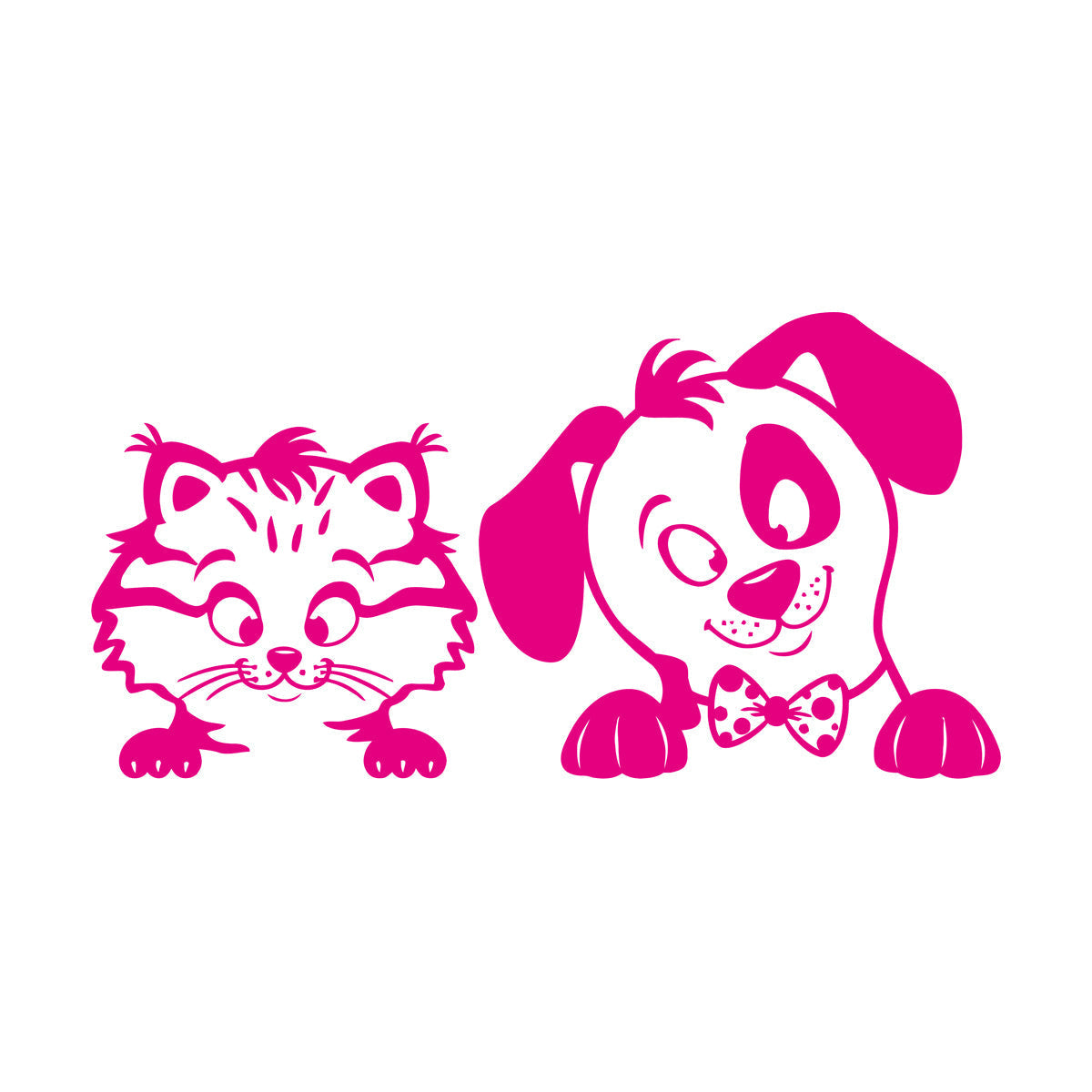 Lettering Stickers Cartoon Kitten Puppy Pets Animals Nursery Removable Without Leaving Glue