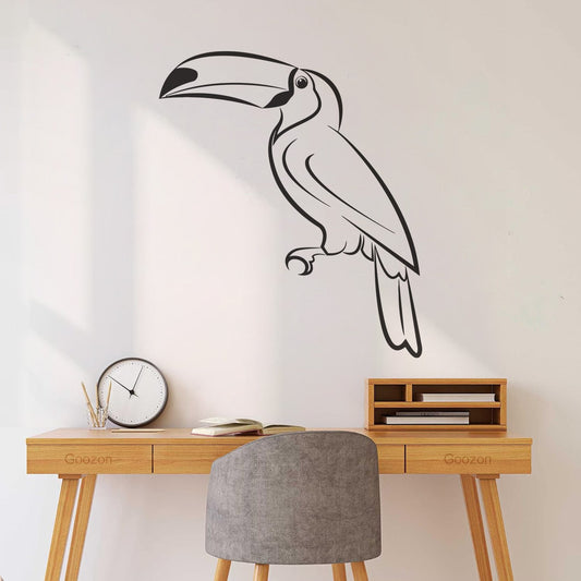 Cartoon Pelican Animal Bird Engraving Decals Easy Installation