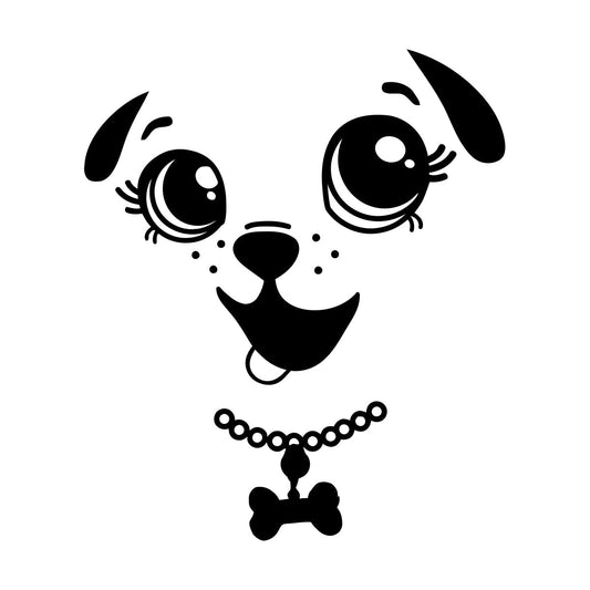 Mural And Wall Vinyl Decal Cartoon Pet Dog Puppy Home Animal Art Mural Painting