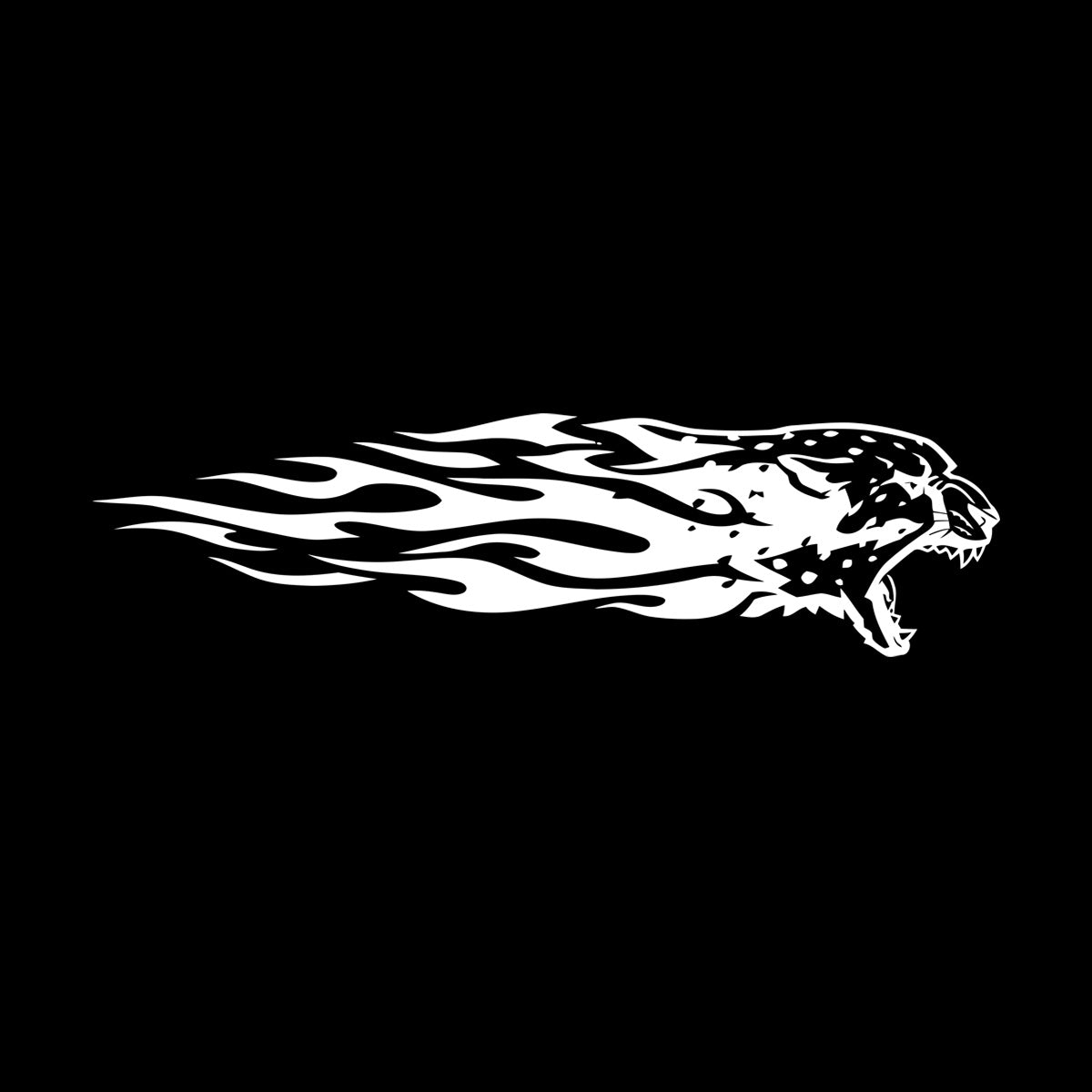 Cheetah Head Fire Wild Animal Tattoo Wall Stickers Multiple Size Options