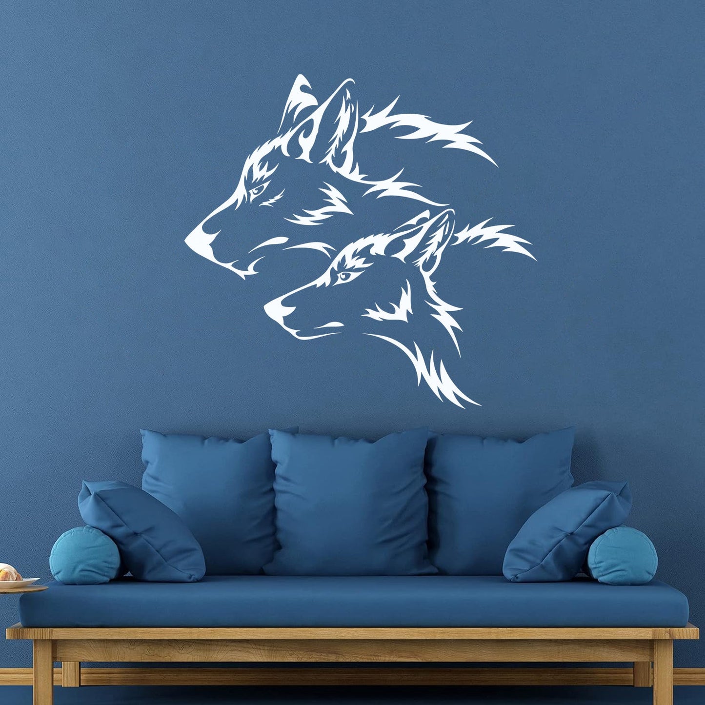 Lettering Stickers Couple Wolf Predator Head Wild Animals Personalized Customization