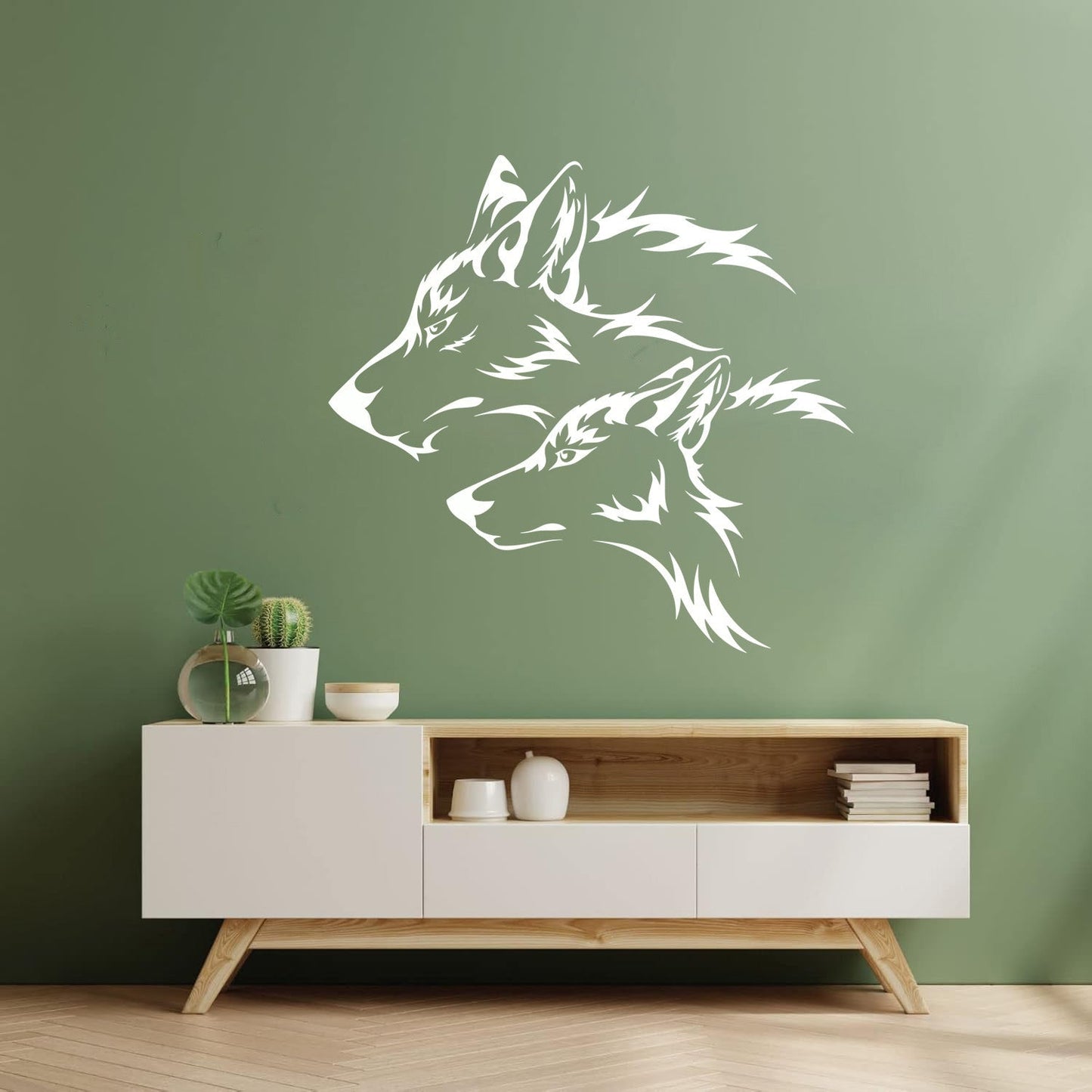Lettering Stickers Couple Wolf Predator Head Wild Animals Personalized Customization