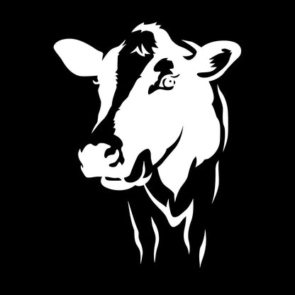 Cow Head Animal Dairy Farm Milk Village Vinyl Wall Stickers Art Decoration