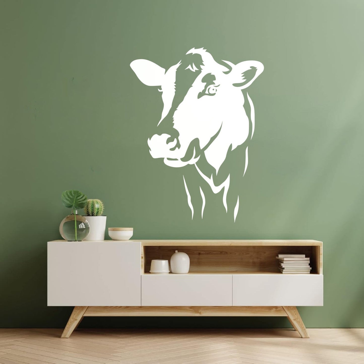 Cow Head Animal Dairy Farm Milk Village Vinyl Wall Stickers Art Decoration