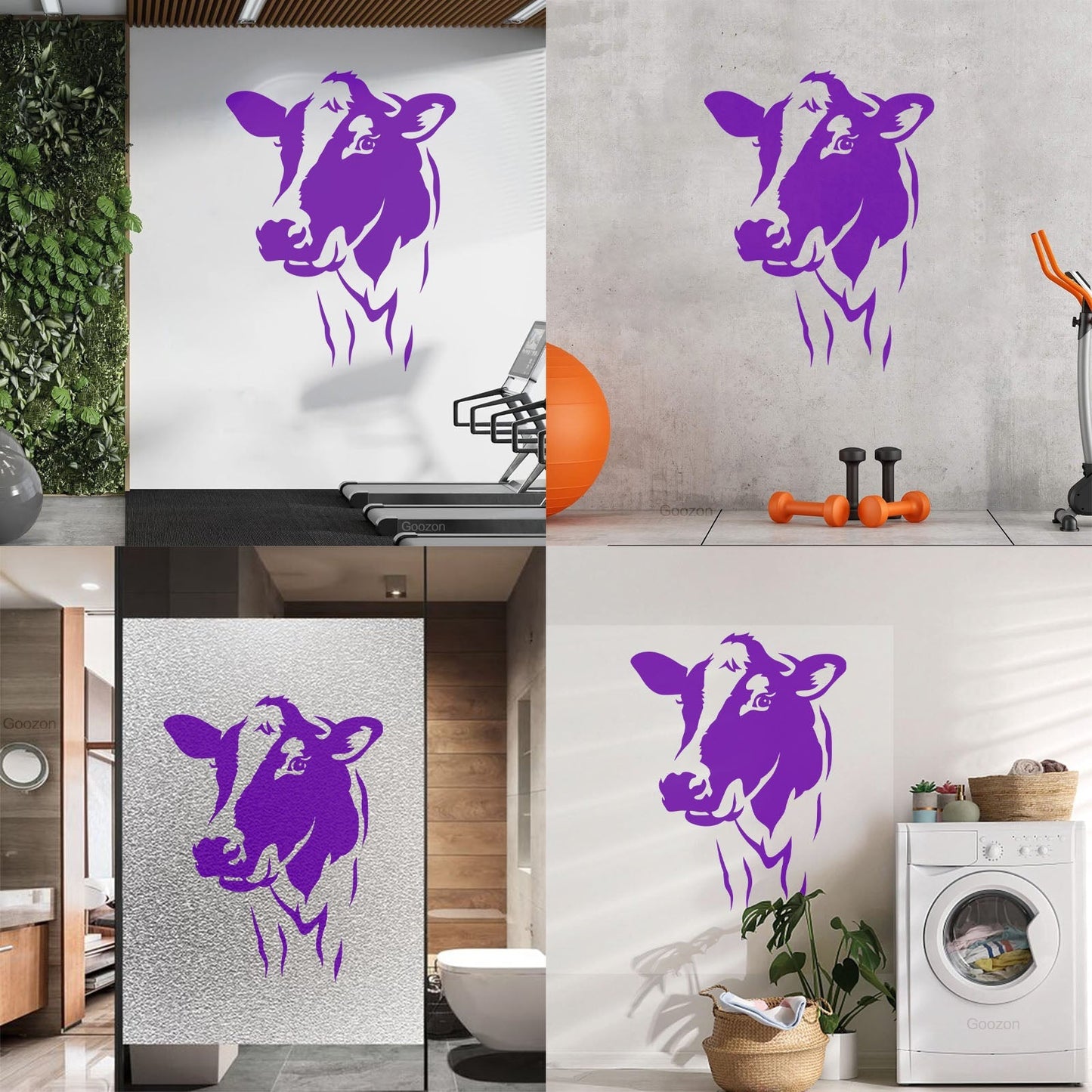 Cow Head Animal Dairy Farm Milk Village Vinyl Wall Stickers Art Decoration