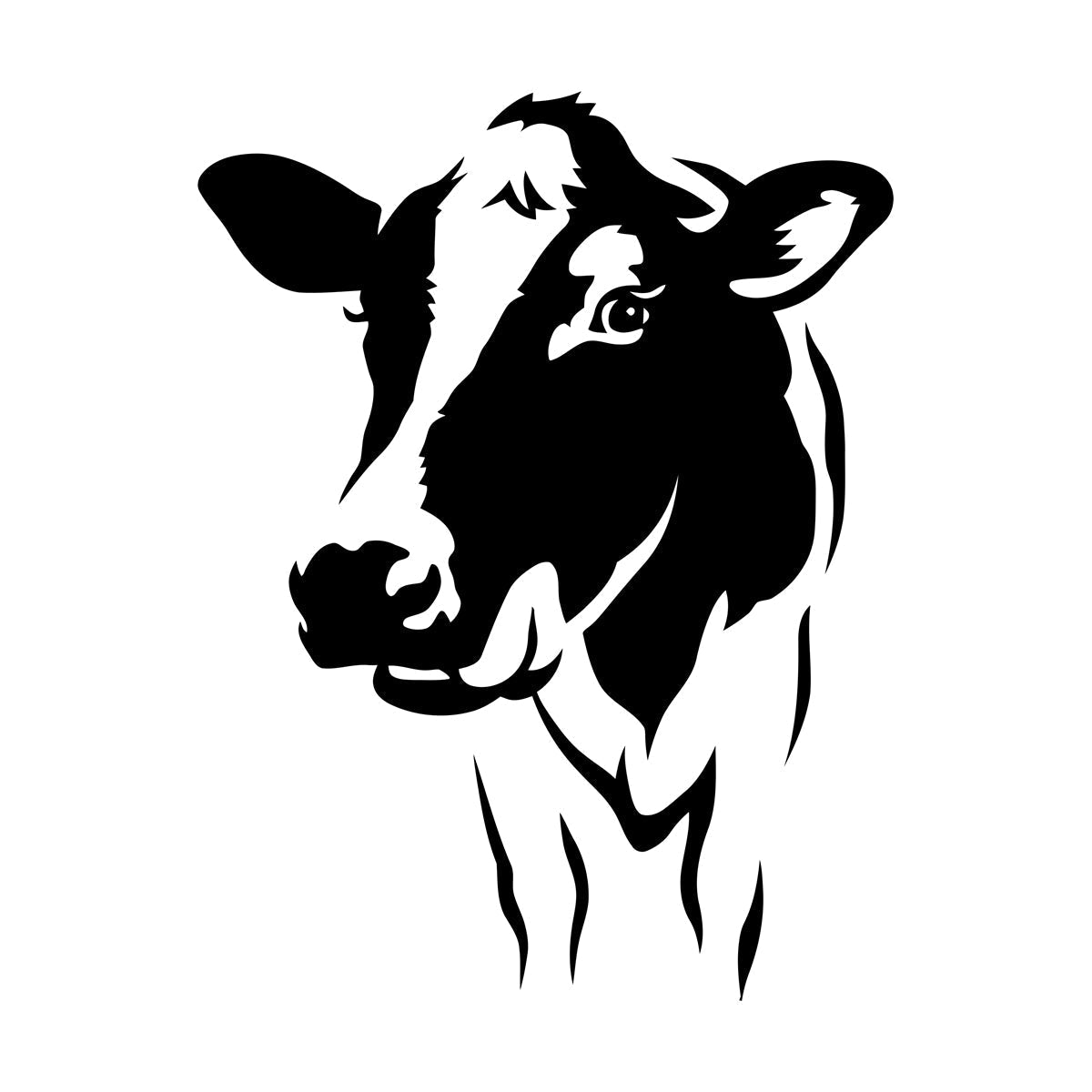 Cow Head Animal Dairy Farm Milk Village Vinyl Wall Stickers Art Decoration