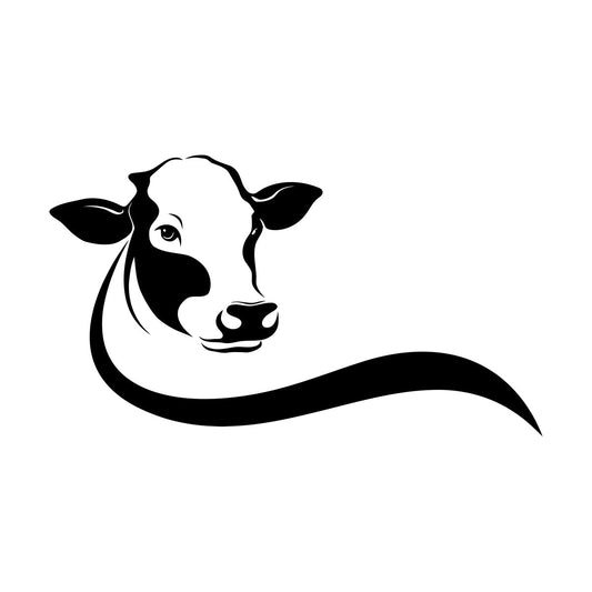 Wall Decals Cow Head Farm Animals Farmer Land Wall Beautification