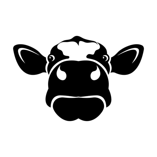 Engraving Decals Cow Head Farmer Country Animal Window Decals