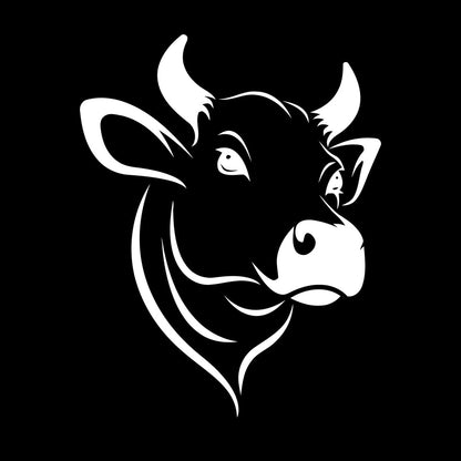 Mural And Wall Vinyl Decal Cow Head Farm Product Animal Village Glass Stickers