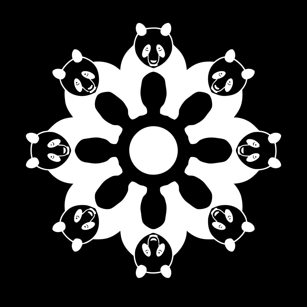 Mural And Wall Vinyl Decal Cute Pandas Animals Ation Kids Wall Beautification